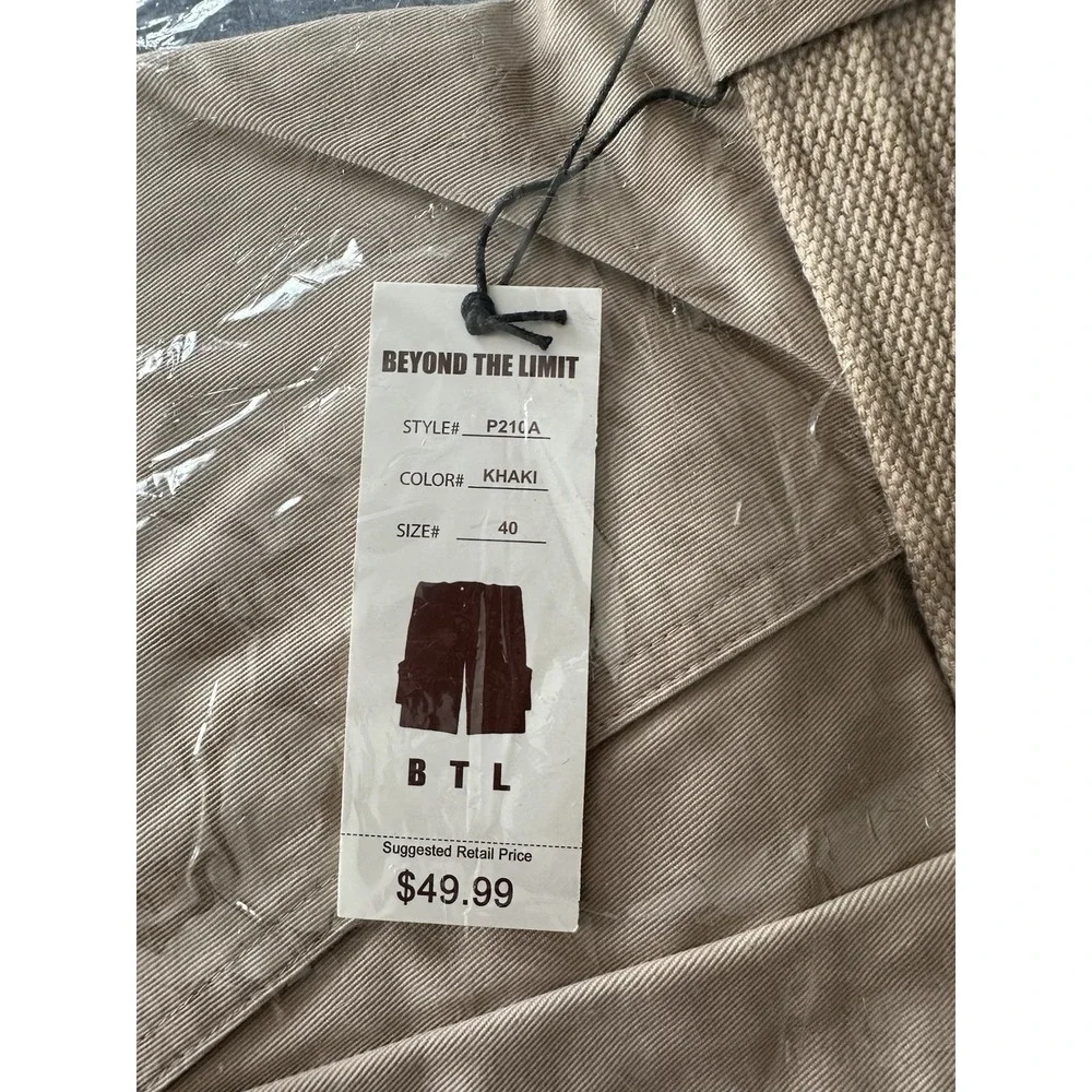 Beyond the Limit P210A Khaki Cargo‎ Shorts New With Tags Size 40